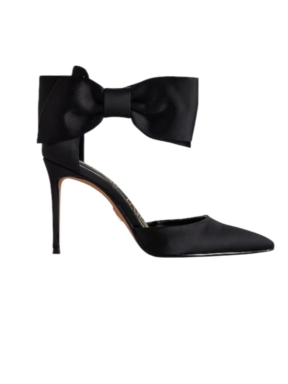 Express NWT Black Ankle Bow Closed Pointed Toe Pumps Size 6